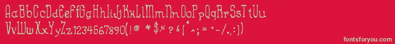 AlmostCartoon Font – Green Fonts on Red Background