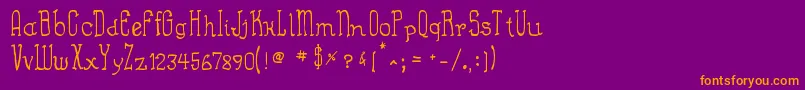 AlmostCartoon Font – Orange Fonts on Purple Background