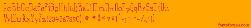 AlmostCartoon Font – Red Fonts on Orange Background