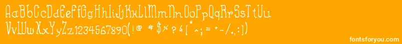 AlmostCartoon Font – White Fonts on Orange Background