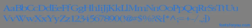 Elvissaxhorn45RegularTtcon Font – Blue Fonts on Gray Background