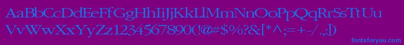 Elvissaxhorn45RegularTtcon Font – Blue Fonts on Purple Background