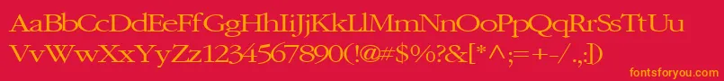 Elvissaxhorn45RegularTtcon Font – Orange Fonts on Red Background