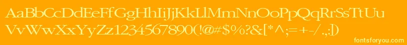 Elvissaxhorn45RegularTtcon Font – Yellow Fonts on Orange Background