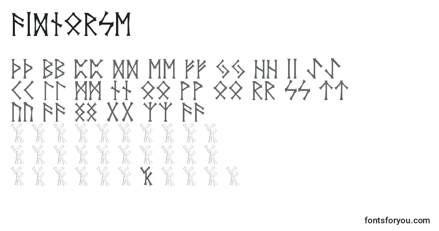 Шрифт Vidnorse – алфавит, цифры, специальные символы