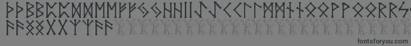 Vidnorse-Schriftart – Schwarze Schriften auf grauem Hintergrund