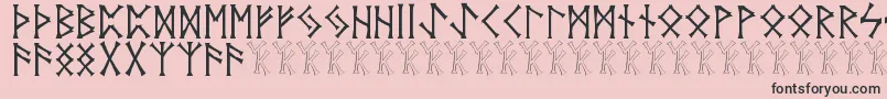 Fonte Vidnorse – fontes pretas em um fundo rosa
