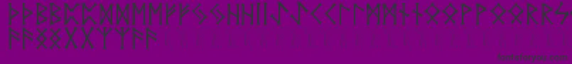 Vidnorse-Schriftart – Schwarze Schriften auf violettem Hintergrund