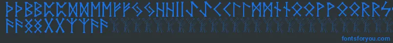 Vidnorse Font – Blue Fonts on Black Background
