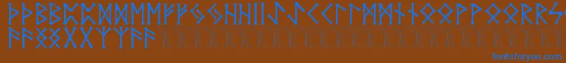 Шрифт Vidnorse – синие шрифты на коричневом фоне