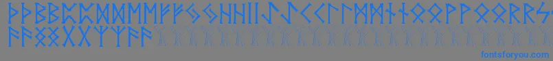 フォントVidnorse – 灰色の背景に青い文字