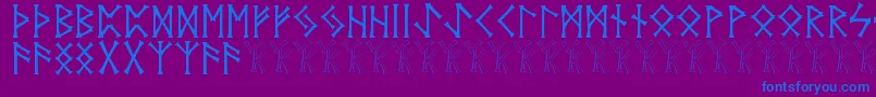 Vidnorse Font – Blue Fonts on Purple Background