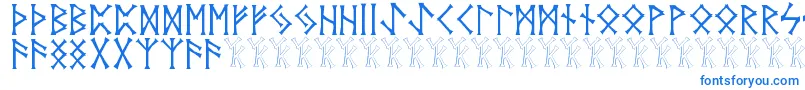 Vidnorse-Schriftart – Blaue Schriften auf weißem Hintergrund