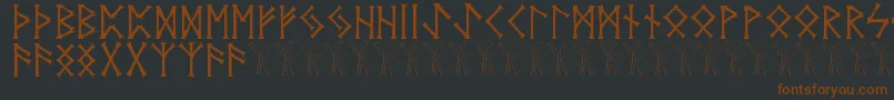 Шрифт Vidnorse – коричневые шрифты на чёрном фоне