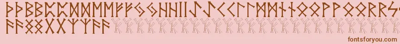 Vidnorse Font – Brown Fonts on Pink Background