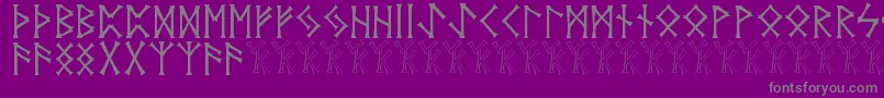 Vidnorse Font – Gray Fonts on Purple Background