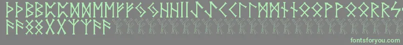 Vidnorse-Schriftart – Grüne Schriften auf grauem Hintergrund