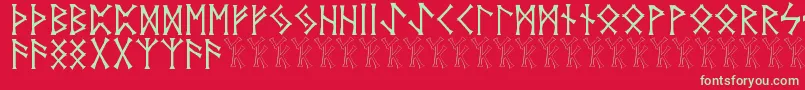Vidnorse-fontti – vihreät fontit punaisella taustalla