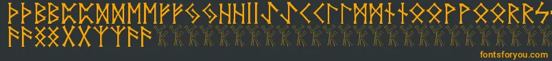 Шрифт Vidnorse – оранжевые шрифты на чёрном фоне