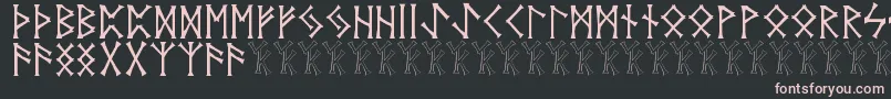 フォントVidnorse – 黒い背景にピンクのフォント