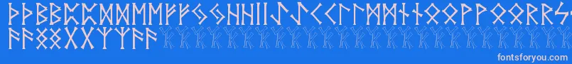 Шрифт Vidnorse – розовые шрифты на синем фоне