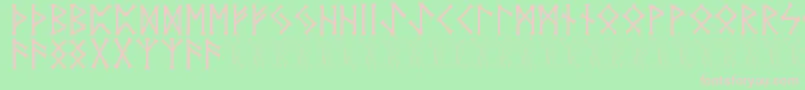 Шрифт Vidnorse – розовые шрифты на зелёном фоне