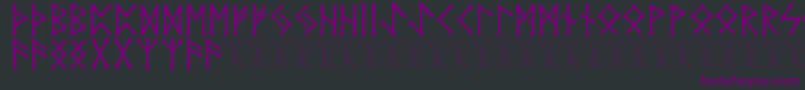 Шрифт Vidnorse – фиолетовые шрифты на чёрном фоне