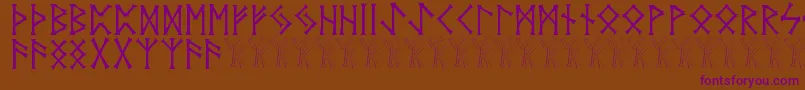 Шрифт Vidnorse – фиолетовые шрифты на коричневом фоне