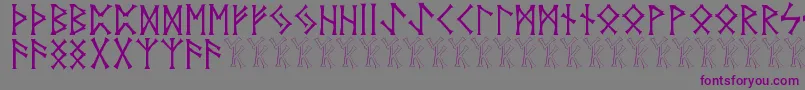 Шрифт Vidnorse – фиолетовые шрифты на сером фоне