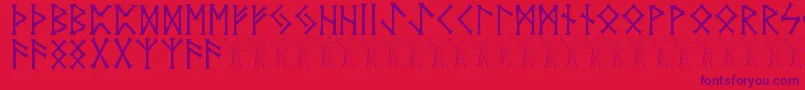 Шрифт Vidnorse – фиолетовые шрифты на красном фоне
