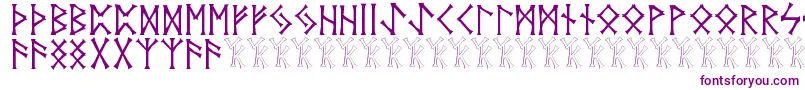 Vidnorse-fontti – violetit fontit valkoisella taustalla