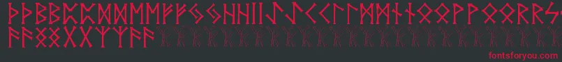 Vidnorse Font – Red Fonts on Black Background