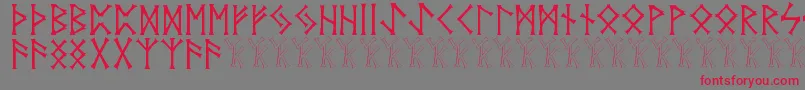 Шрифт Vidnorse – красные шрифты на сером фоне