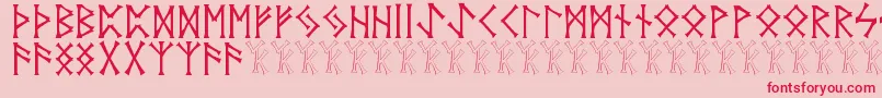 Vidnorse Font – Red Fonts on Pink Background