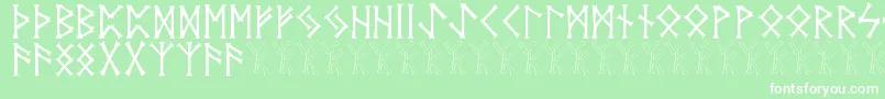 フォントVidnorse – 緑の背景に白い文字