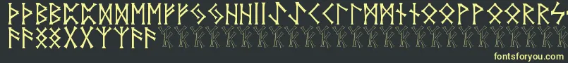Vidnorse Font – Yellow Fonts on Black Background