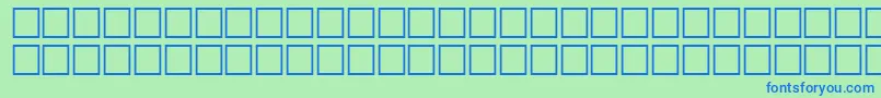 OblastRegular Font – Blue Fonts on Green Background