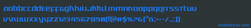 Ultramarinescond Font – Blue Fonts on Black Background