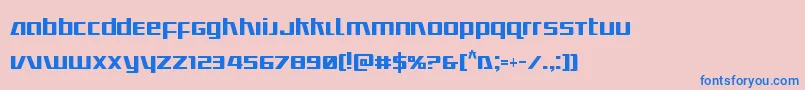 Ultramarinescond Font – Blue Fonts on Pink Background