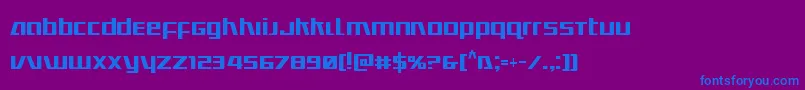 フォントUltramarinescond – 紫色の背景に青い文字