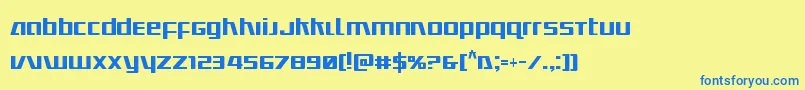 Ultramarinescond Font – Blue Fonts on Yellow Background