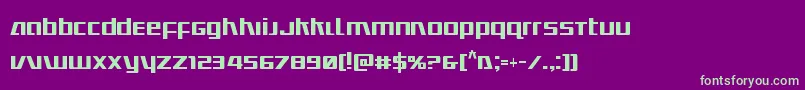 Ultramarinescond Font – Green Fonts on Purple Background