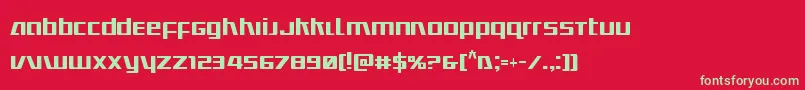 Ultramarinescond Font – Green Fonts on Red Background