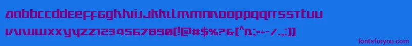 Ultramarinescond Font – Purple Fonts on Blue Background