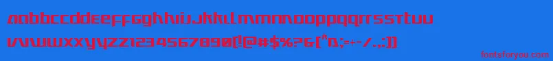 Ultramarinescond Font – Red Fonts on Blue Background