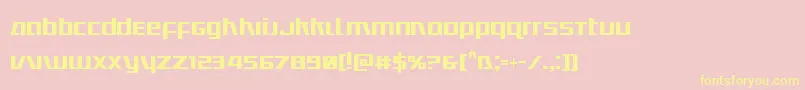 Ultramarinescond Font – Yellow Fonts on Pink Background