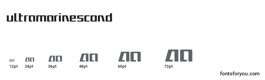 Размеры шрифта Ultramarinescond