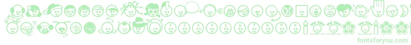 Więcej informacji o czcionce Thekids Czcionka Thekids – zielone czcionki