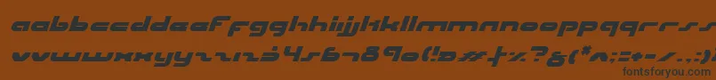 Шрифт UniSolItalic – чёрные шрифты на коричневом фоне