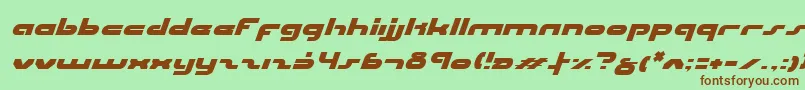 Czcionka UniSolItalic – brązowe czcionki na zielonym tle
